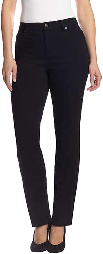 Gloria Vanderbilt Women's Classic Amanda High Rise Tapered Jean (14, Black)