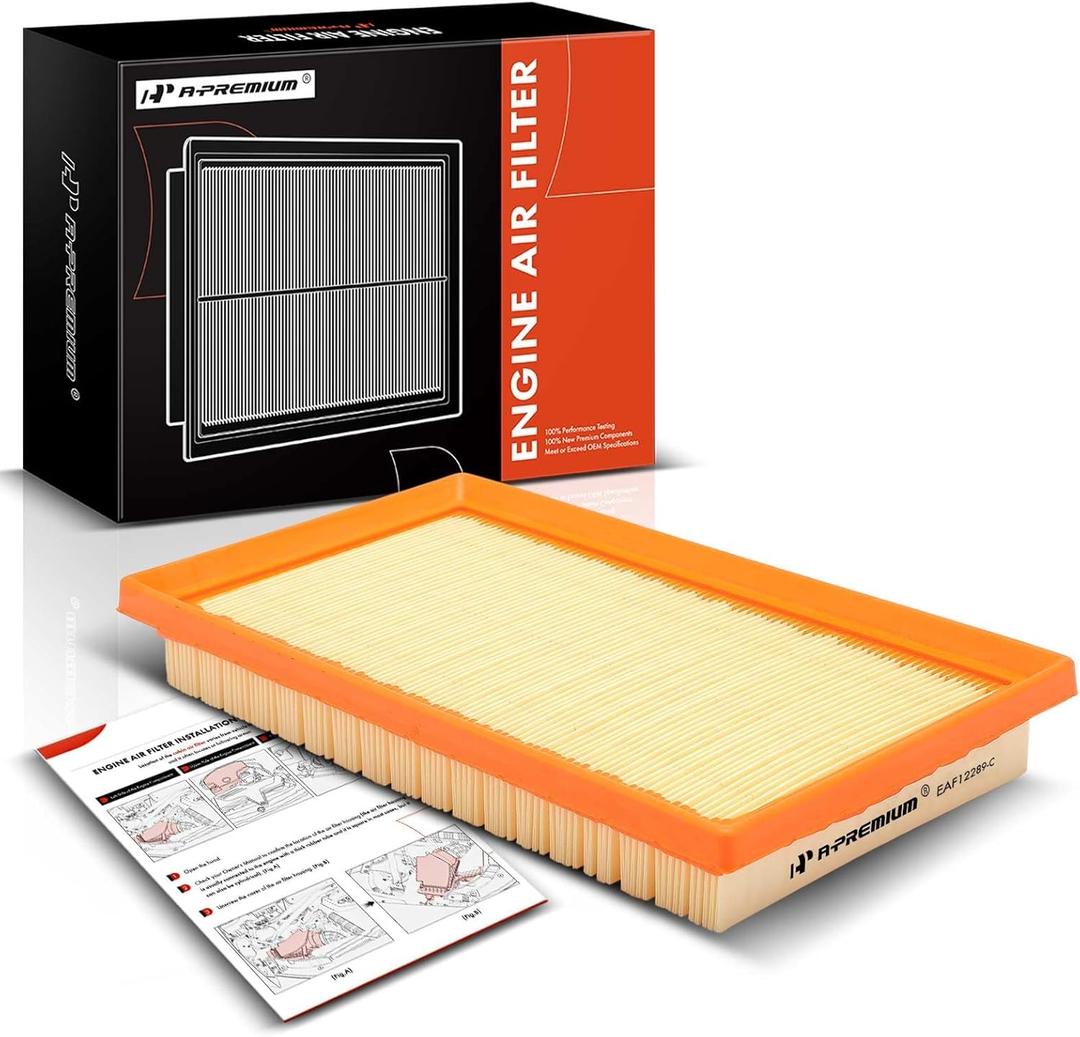 A-Premium Engine Air Filter Compatible with Toyota Camry, Corolla, Corolla Cross, Highlander, Sienna, Avalon, Venza, C-HR, 86 & Lexus RX350h, ES300h, NX350h, NX450h+ & Subaru BRZ