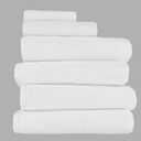 Nine West 6 Piece Hotel Collection Towel Set, 100% Turkish Cotton, Highly Absorbent & Comfy, Includes 4 Bath Towels, 1 Hand Towel & 1 Facecloth Luxury Plush Bathroom Towels | (White)