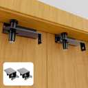 Child Proof Door Top Lock  Top Of Door Locks For Kids Safety with Double - Side Operation | Keep Kids, Pets & Seniors Safe | Child Door Locks Top Of Door for Most Interior & Exterior Doors (2 Pack) (Black-2 Pcs)