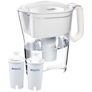 Brita Wave 10 Cup Water Pitcher Plus 2 Advance Filters, Assorted Colors (Clear) (Copper)