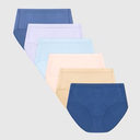 Hanes Women's Organic Cotton Panties Pack, ComfortSoft Underwear, 6(5)