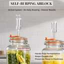 1 Gallon Fermentation Jars, 2 Pack Glass Fermentation Kit with Airlocks & Weights, Wide Mouth Fermenting Jars for Sauerkraut, Kimchi, Pickles, Mead & More