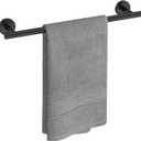USHOWER Matte Black Towel Bar, 18-Inch Towel Rack for Bathroom Wall Mounted, Thicken SUS304 Stainless Steel Towel Rod Modern Home Decor (Total Length 20-Inch)