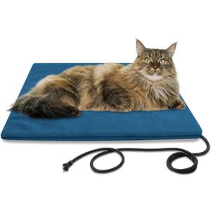 Pet Heating Pad for Dog Cat, 100% Waterproof Outdoor Cat Heating Pad, Multi-Sizes Outside Electric Heated Dog Bed Mat Blanket Puppy Senior Dog House Heater for Whelping Box (M-18"x18")