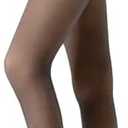 Mivnue Fleece Lined Tights for Women Winter Warm Sheer Black Womens Tights Thermal Thick Fake Translucent Pantyhose, M