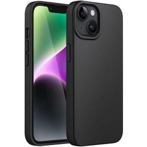 JETech Silicone Case for iPhone 14 6.1-Inch, Silky-Soft Touch Full-Body Protective Phone Case, Shockproof Cover with Microfiber Lining (Black)