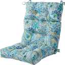 Greendale Home Fashions Outdoor 44 x 22-inch High Back Chair Cushion, Set of 1, Paisley