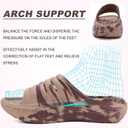 KuaiLu Mens Recovery Sandals Orthotic Arch Support Open Toe Sport Slides Thick Cushion Orthopedic Plantar Fasciitis Slip On Wide Width Summer Pool Beach Waterproof