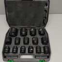 3/4" Drive Shallow 6-Point Impact Socket Set, 15-Piece Heavy Duty Impact Socket Set, CR-MO, Metric (17mm to 55mm), Enhanced Storage Case