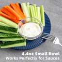 4.4 oz Clear Glass Bowl, Mini Prep Dish for Salt and Spices, Microwave and Dishwasher Safe, Stackable, Set of 6