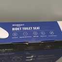 Bio Bidet Slim Zero Non Electric Bidet Toilet Seat Round, Low Profile Seat with Slow Close Lid, Battery Powered Night Light, Dual Nozzles, White