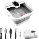 Collapasible Foot Spa Bath Massager with Heat, Pedicure Foot Spa with Bubbles/Timer/Temperature Control, Feet Soak Tub for Home, Office, Relaxation and Stress Relief, Gift for Men and Women