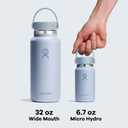Hydro Flask Micro Bottle - Leak Proof Purse or Pocket Flask - Insulated Mini Water Bottle 6.7 Oz Glimmer Blue