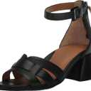 Gentle Souls by Kenneth Cole Women's Myla Heeled Sandal (6, Black Leather)