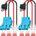 Saillong 2 Pack 12 AWG Wire Harness Connector Replacement Compatible with Peg-Perego 12 Volt SLA Battery Ride On Vehicle Boys and Girls Riding Toys, Connector Wire with Fuse