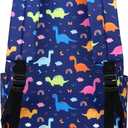 BABUN Backpack Boys Elementary Middle School Bags for Kids Bookbag Lightweight Teenager Laptop Durable Waterproof 17 In (F-Blue Dinosaur)