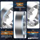 GAsupply 4156 ATV Wheel Spacers 3/8"-24 Studs, 2 inch 50mm 4 Lug Wheel Spacer Adapters 131mm Hub Bore, 4 Pcs