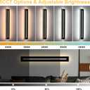 Yaohong 2 Pack 40" Outdoor Long Wall Lights Fixtures, Modern Exterior Lights 5CCT Dimmable, Porch Lights Outdoor Wall Sconces IP65 Waterproof, Exterior Linear Light for House Garage Porch Patio