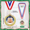 30 Pcs Gingerbread House Medals 2.7 Inch Christmas Award Medals Bulk Metal Gingerbread Trophy Awards with Neck Ribbon for Christmas Contest Game Party Celebrations Competitions