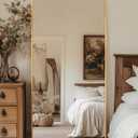 Antok Full Length Mirror, 58"x21" Floor Mirror, Floor Standing Freestanding Full Body Mirror with Stand for Bedroom, Hanging Mounted for Living Room Cloakroom, Gold