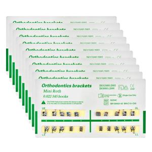 JLDP 20 pcs/Pack 200 pcs of Brackets Brace 0.022 Slot 3-4-5 Hooks Metal (Mini Roth)