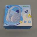 iClever Kids Bluetooth Headphones with LED Lights, BTH18 Safe Volume 74/85dBA, 43H Playtime, Bluetooth5.3 Kids Headphones Wireless Aux Cord for iPad/Tablet/Travel/School, Pink/Blue