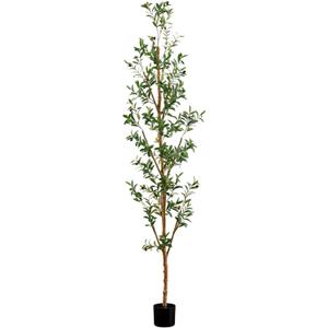Potted Olive Artificial Tree - 8' - Green
