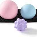 Silicone Lacrosse Balls for Yoga and Myofascial Release - Deep Tissue Massage,Trigger Point Therapy and Foot Plantar Fasciitis,Muscle Knots,Relieving Muscle Pain,Muscle Soreness Balls