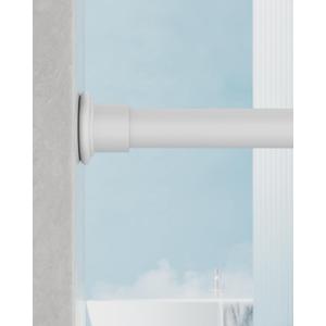 ALLZONE Shower Curtain Rod Tension No Drill, 42-83 Inches,Heavy Duty Tension Curtain Rod, Rustproof Shower Rods for Bathroom, Adjustable Spring Tension Rods for Windows,White