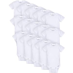 Gerber Unisex Baby 15 Piece Onesies Bodysuit Multi Size Pack (3-6 Months, White)