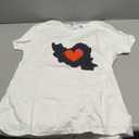 Iran Map Symbol Heart | Iranian Persian Love | Gift T-Shirt, White, M