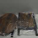 Elbourn Folding Side Table End Couch Tables,Metal Frame C-Shaped TV Stand for Sofa Living Bedroom Bedside Coffee Small Spaces(Vintage Wood Color) (Large)