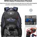 Swissdigital Design Travel Laptop Backpack for Men with USB SD803-12, Standard
