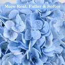 Artflower 4Pcs Real Touch Hydrangea Artificial Flowers, 22.5'' Blue Full Latex Faux Hydrangea Flowers for Home Floral Arrangements Wedding Bouquets Kitchen Table Centerpiece Decorations