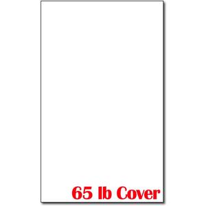 8 1/2" x 14" Bright White Colored Card Stock Legal Size - 50 Sheets Pack - 65lb Cover