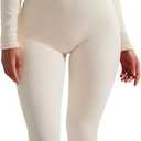 SUUKSESS Women Long Sleeve Ribbed Jumpsuit Zip up Front Workout Bodycon Romper (Medium, 02 Beige)