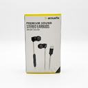 Acoustix Premium Sound Stereo Earbuds w/ USB-C Connector - Black & Gray