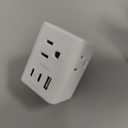 2 Pack European Travel Plug Adapter, Mifaso International Power Plug Adapter with 3 Outlets 3 USB Charging Ports(2 USB C), Type C Plug Adapter Europe Travel Essentials to Spain Italy France