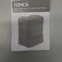 HOMCA Inflatable Travel Foot Rest Pillow (2-Pack) Adjustable Height Leg Pillow Fast Inflating Airplane Bed for Toddlers Footrest Pillow for Office, Airplane, Train, Cars, Home (Black)