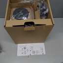 PERMO Vintage Industrial Wall Sconce Matte Black Single Wall Sconces with 5.9" Round Clear Globe Ribbed Glass Shade Hardwired Wall Light for Bedroom Living Room Office