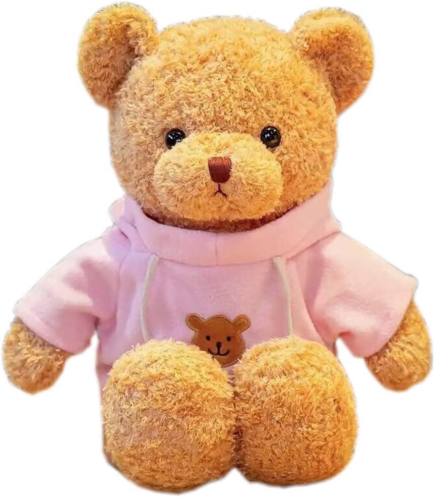 Teddy Bear Stuffed Animal Cute Plush Doll SoftToy 11.8" Gift for Girls Boys Birthdays Christmas Children's Day Halloween Thanksgiving Day (Pink Bear)