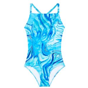Girls Bathing Suits UPF 50+ Swimsuits Quick-Dry Cross-Strap for Toddlers & Kids 3-12T Sleeveless Sun Protection