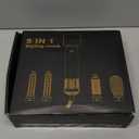 5 in 1 Blow Dryer Brush, Upgrade Hair Dryer Brush Air Curler Air Curling Wrap Styler, Detachable Hot Air Brush Negative Ion Curling Brush Iron, Hair Styling Tools for Drying Curling Straightening (Black Gold)