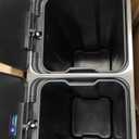 SONGMICS Trash Can, 2 x 10.6 Gallon (2 x 40 L) Garbage Can for Kitchen, with 15 Trash Bags, 2 Compartments, Plastic Inner Buckets and Hinged Lids, Airtight, Silver and Black ULTB730E80