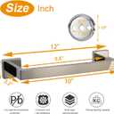 TocTen Bath Towel Rack - Square Base Thicken SUS304 Stainless Steel Towel Bar for Bathroom, Bathroom Accessories Towel Rod Heavy Duty Wall Mounted Towel Holder. (Chrome, 12)