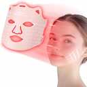 SDKWDH Red Light Therapy for Face, Led Face Mask Light Therapy, 7 Colors LED Face Mask Light Therapy At Home, Pink