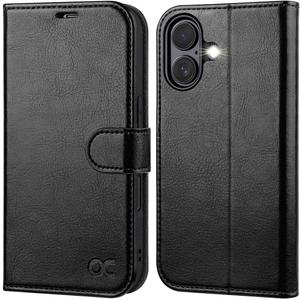 OCASE for iPhone 17 Wallet Case, PU Leather Flip Cover with Card Holder, RFID Blocking, Kickstand, Magnetic Closure, Protective Phone Case for iPhone 17 6.3-Inch 2025, Black