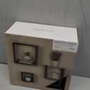 Melannco Floating Wall Square Cube Shelves for Bedroom, Living Room, Bathroom, Kitchen - Wood, Set of 3, Black