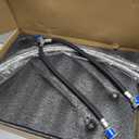 Waterfall Bathroom Faucets Brushed Nickel, 3 Hole Bathroom Sink Faucet, 8 inch Widespread Bathroom Sink Faucet with Pop Up Drain, 2 Handles Modern Vanity Faucet with Supply Lines